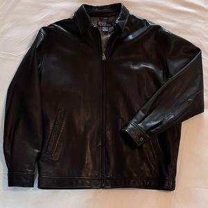 Polo Ralph Lauren Men’s Vintage Lambskin Leather Aviator Style Jacket - Size M